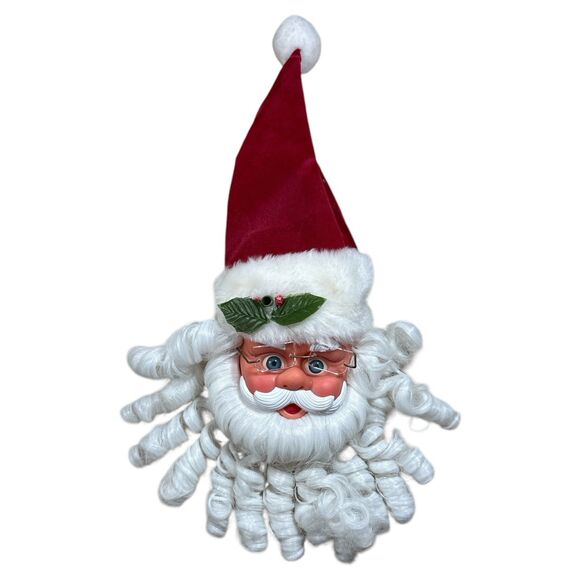 Vintage Motion Sensor Talking Santa Head Animated Musical Wall Decor Xmas - Picture 2 of 7